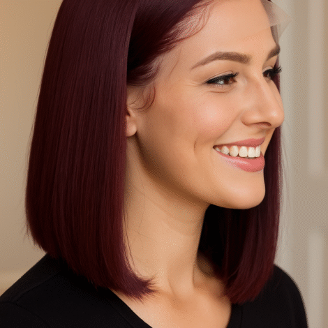 Bob Human Hair – #99J Burgundy HD lace