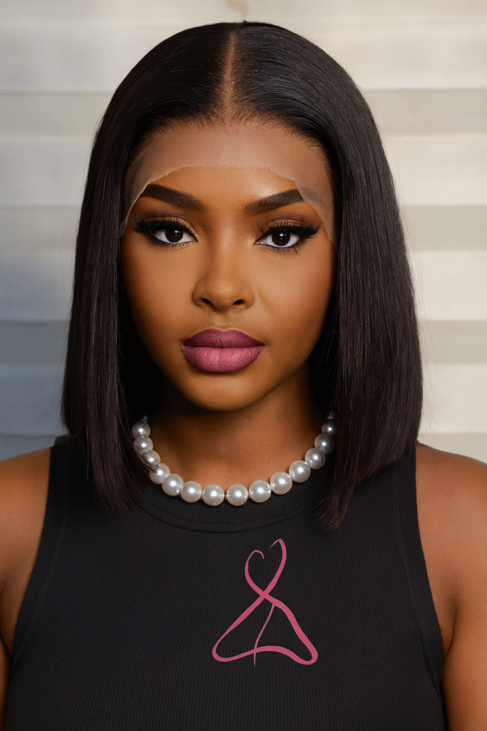 XQzeet 13X4 Lace Frontal #1B Silky Straight Bob