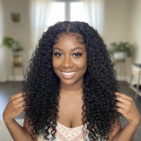 5×5 wet wave closure color 1B