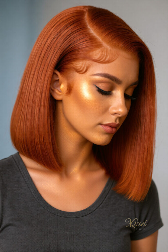 XQzeet 13X4 Lace Frontal Ginger #350 Bob