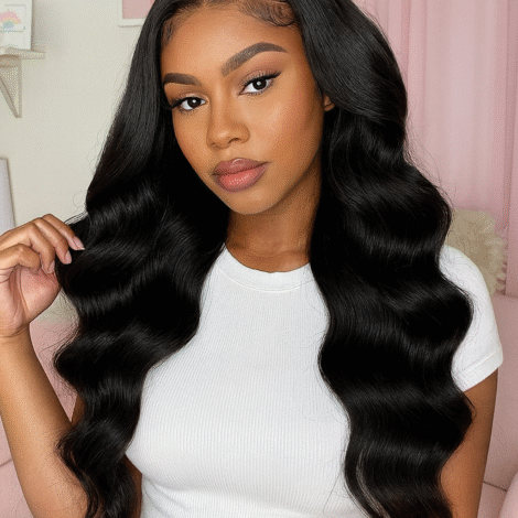XQzeet 4×4 Transparent Lace Closure #1B Body Wave