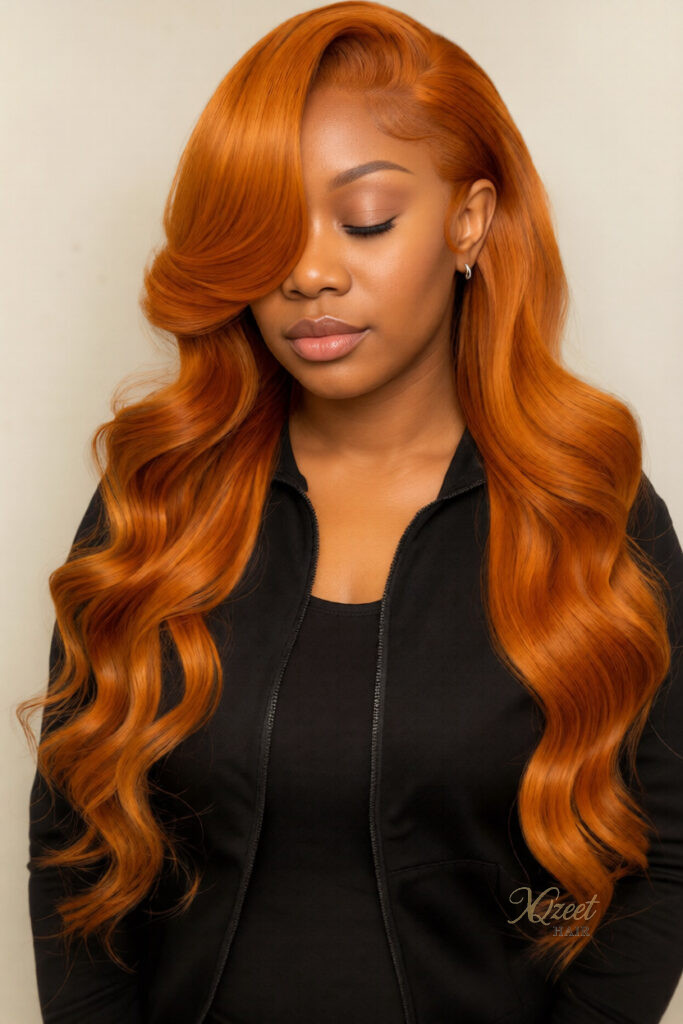 XQzeet 13x4 Lace Frontal Ginger #350 Body Wave