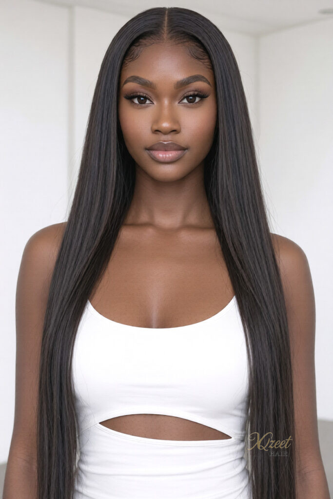 XQzeet 9x6 HD Lace Closure #1B Silky Straight