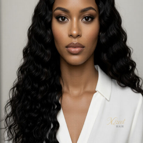 XQzeet 7×5 HD Lace Closure #1B Deep Wave