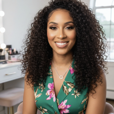 XQzeet 13×4 HD Lace Wear & Go Glue-less #1B Kinky Curly