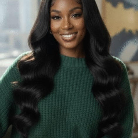 XQzeet 5x5 Transparent Lace Closure #1B Body Wave