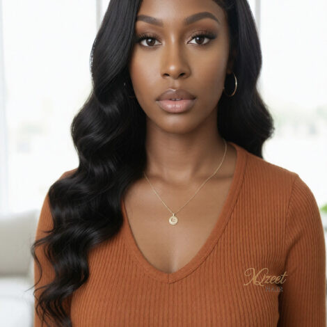 XQzeet 9×6 HD Lace Closure #1B Deep Wave