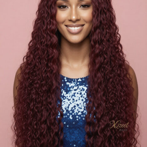 XQzeet 7×5 HD Lace Ginger #350 Loose Deep Wave