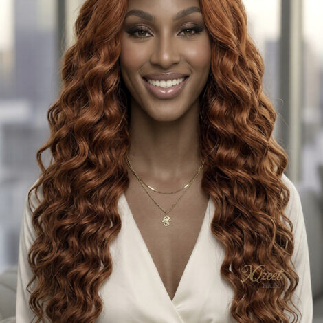 XQzeet 7×5 HD Lace Closure Ginger #350 Deep Wave