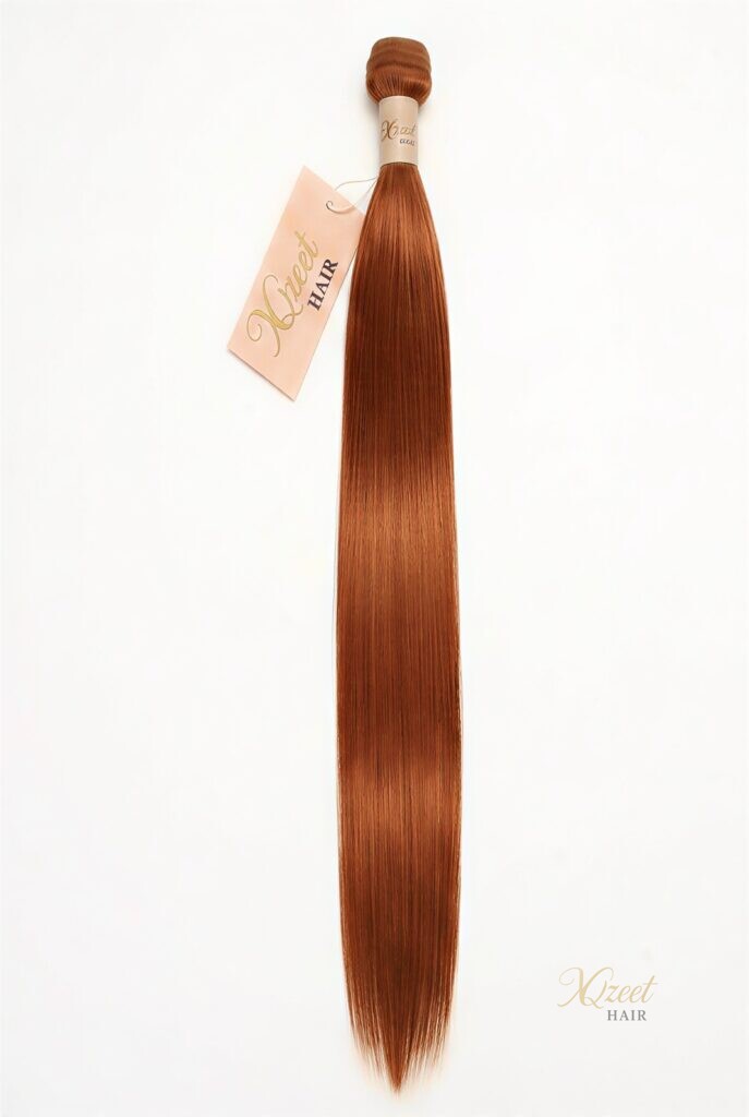 XQzeet #350 Ginger Silky Straight Bundle