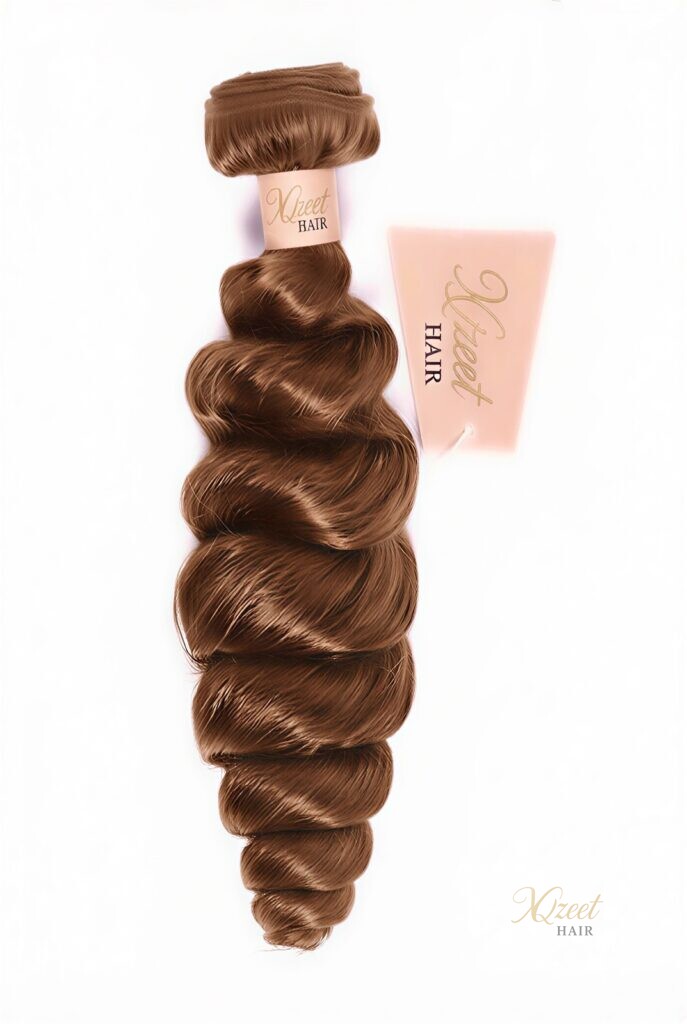 XQzeet #4 Chestnut Brown Loose Wave Bundle