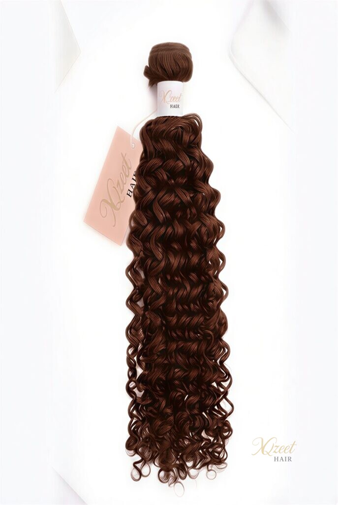 XQzeet #4 Chestnut Brown Water Wave Bundle